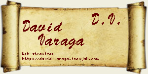 David Varaga vizit kartica